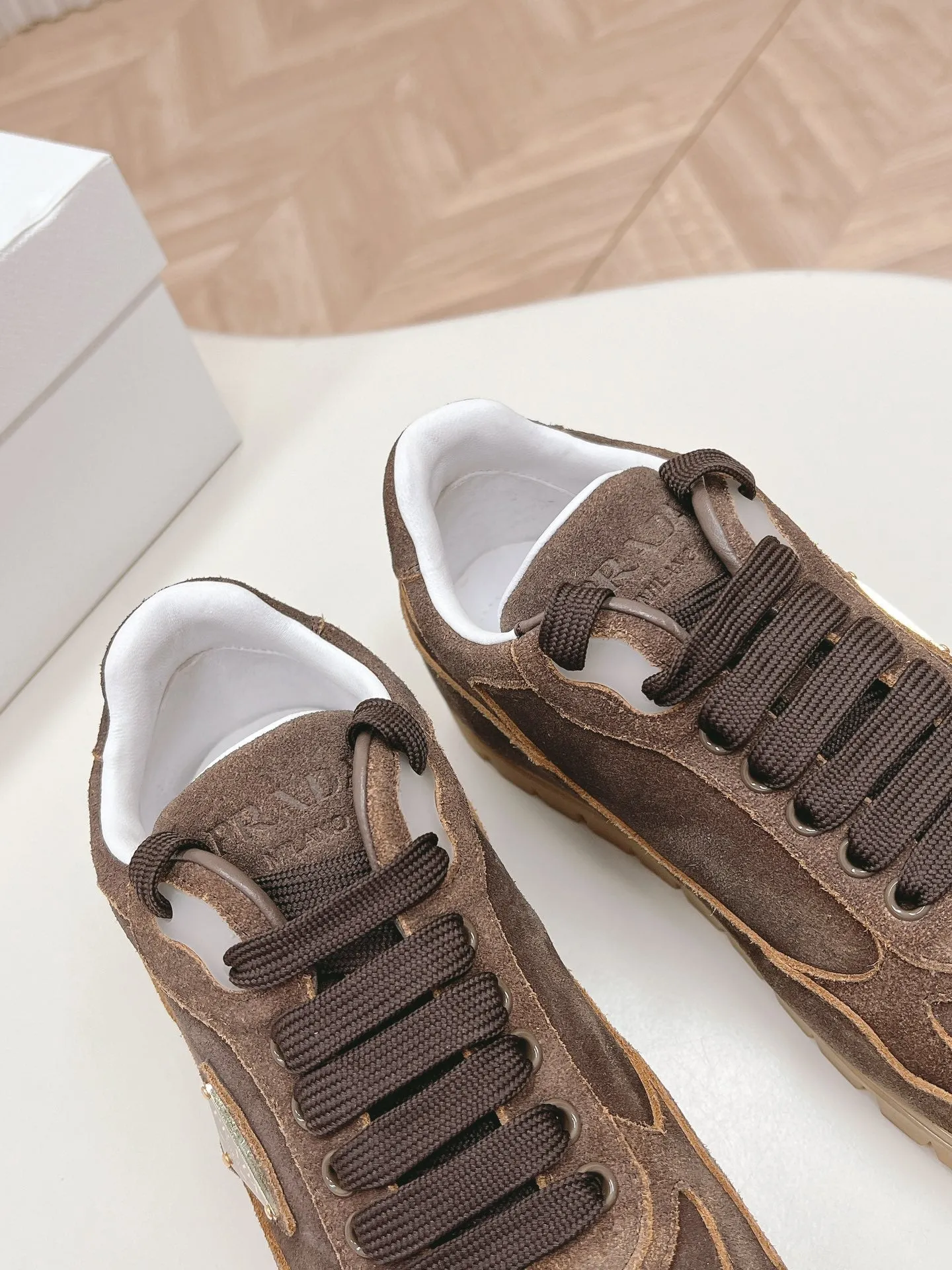 PRA FADED SUEDE SNEAKERS CHOCOLATE