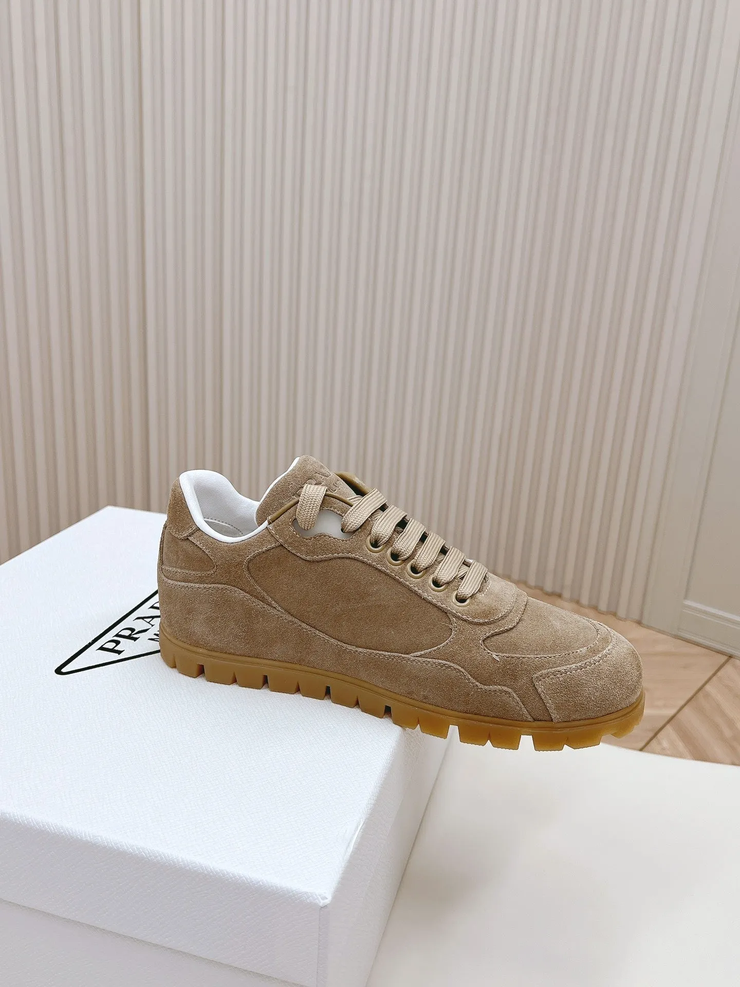 PRA FADED SUEDE SNEAKERS PEANUT