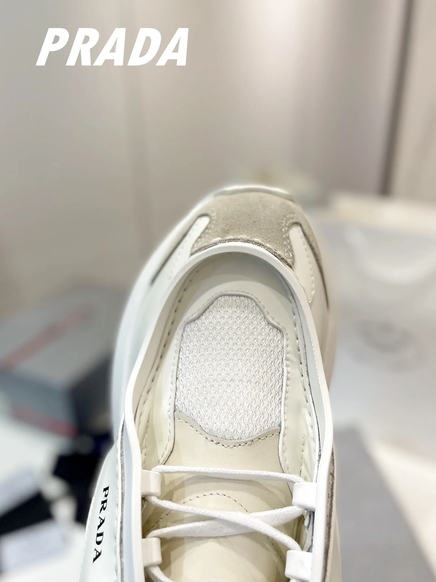 PRA SYSTEME BRUSHED SNEAKERS WHITE CALFSKIN