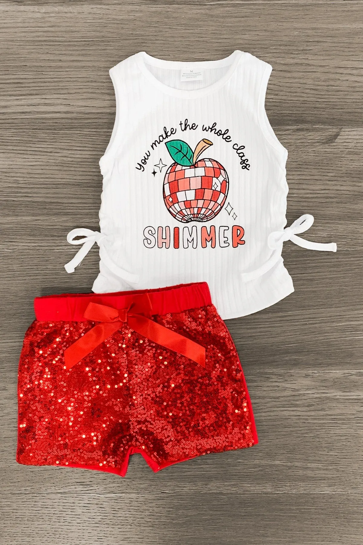 "You Make The Whole Class Shimmer" Sequin Short Set