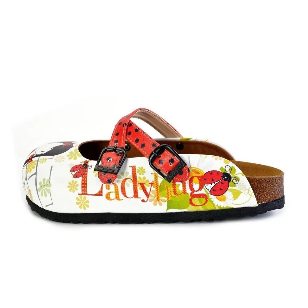 Red and Black Polkadot Pattern Cute Girl Patterned Clogs - WCAL171