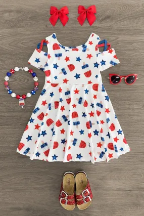 Red White & Blue Popsicle Dress