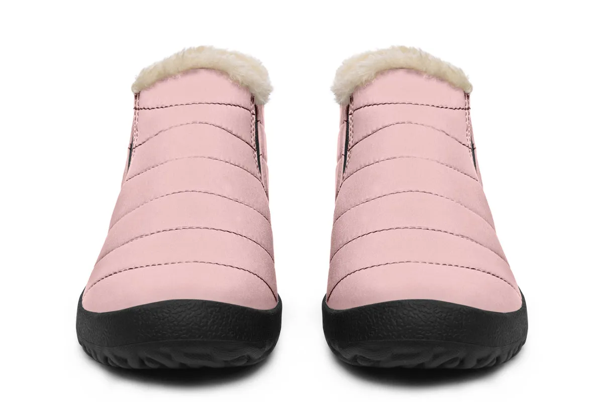 Rose Quartz Winter Sneakers - Warm & Easy Slip-On Shoes Lined with Vegan Wool with Anti-Slip Soles