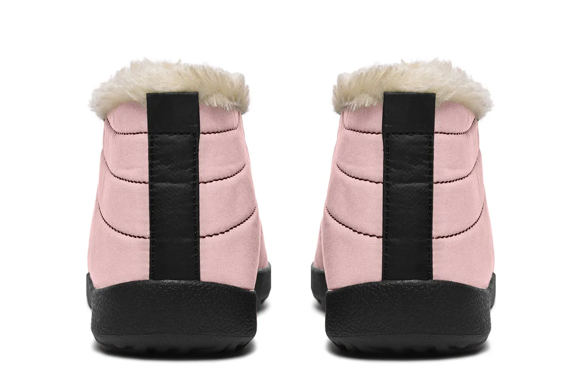 Rose Quartz Winter Sneakers - Warm & Easy Slip-On Shoes Lined with Vegan Wool with Anti-Slip Soles