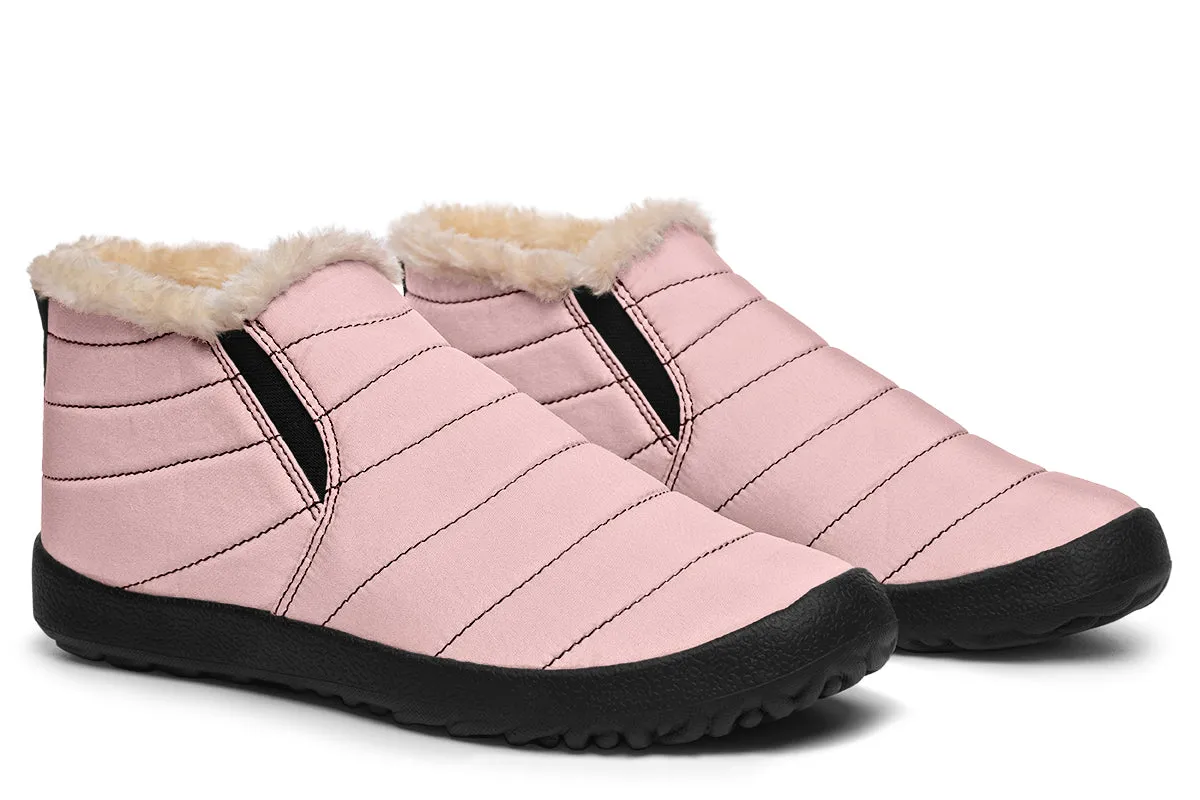 Rose Quartz Winter Sneakers - Warm & Easy Slip-On Shoes Lined with Vegan Wool with Anti-Slip Soles