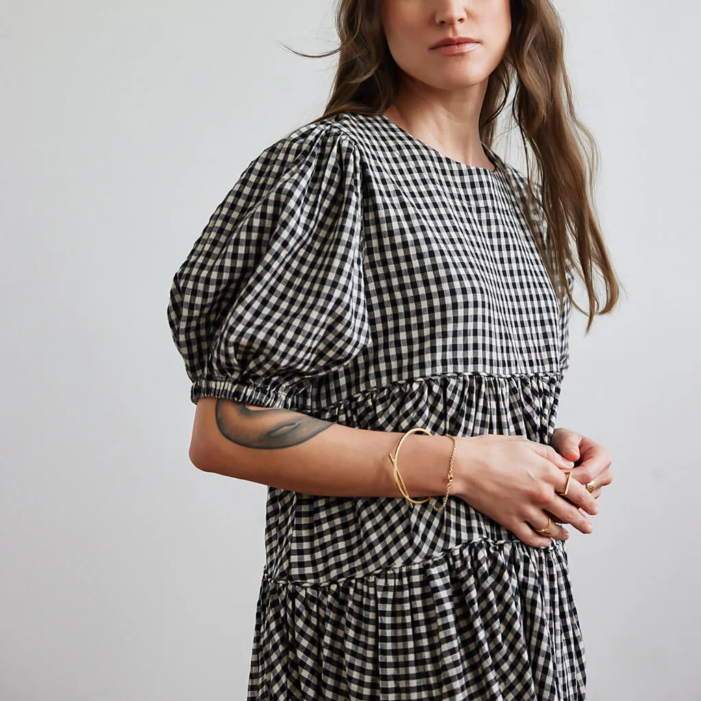 SALE - Tiered Ruffle Dress - Gingham