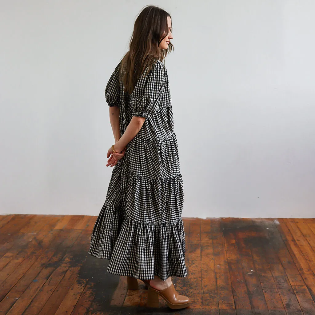 SALE - Tiered Ruffle Dress - Gingham