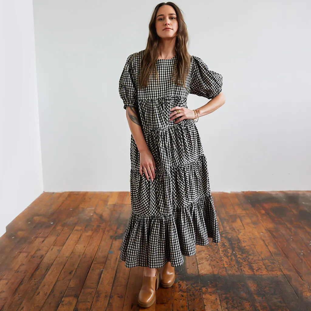 SALE - Tiered Ruffle Dress - Gingham