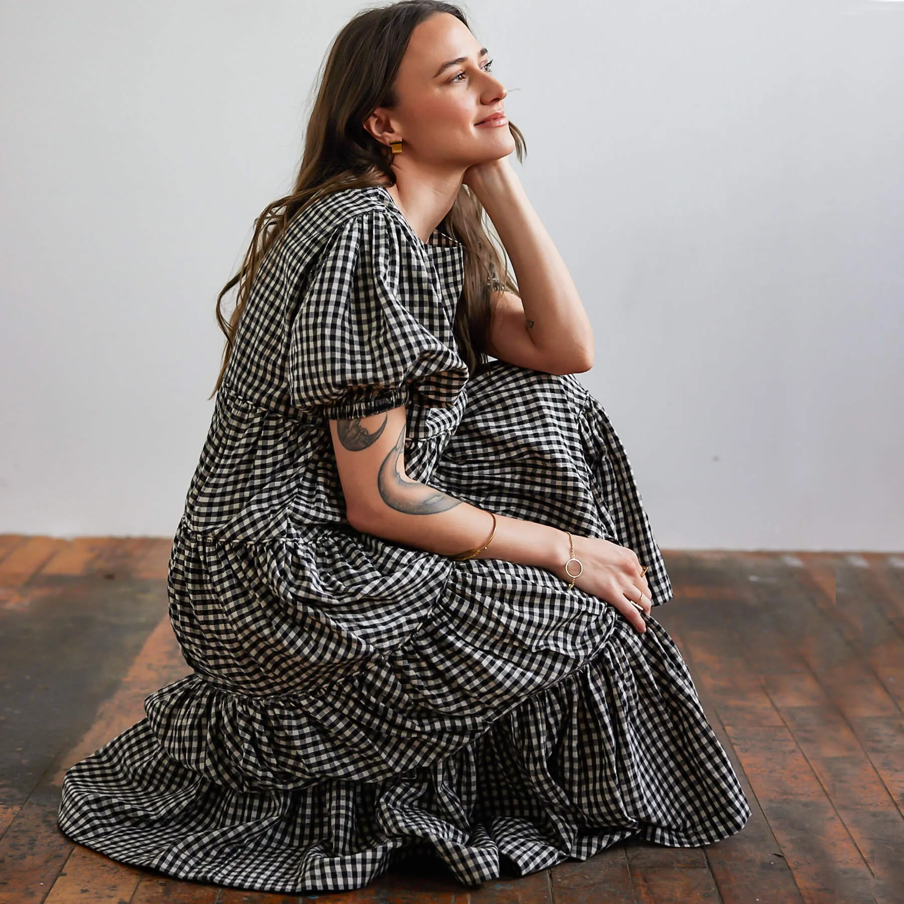 SALE - Tiered Ruffle Dress - Gingham