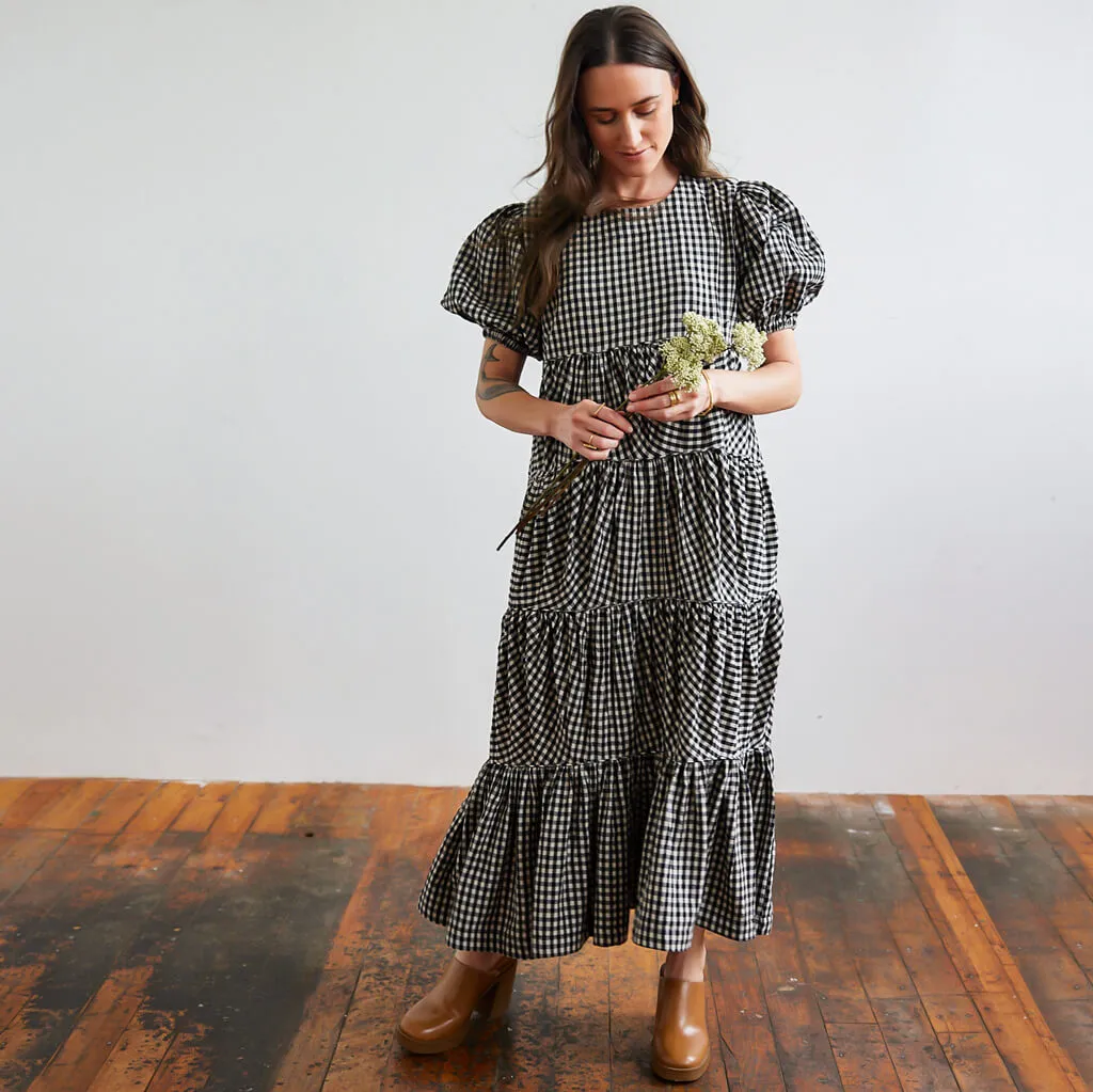 SALE - Tiered Ruffle Dress - Gingham