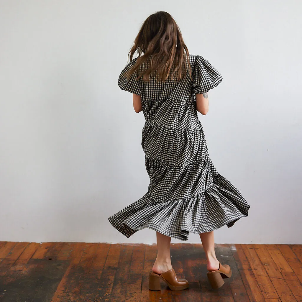 SALE - Tiered Ruffle Dress - Gingham