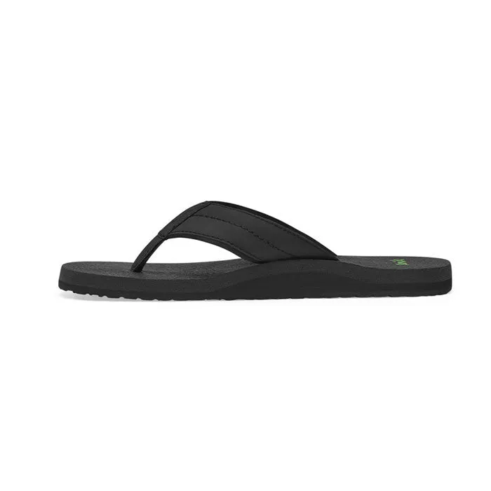 Sanuk Mens Beer Cozy 2 Sandals - Black