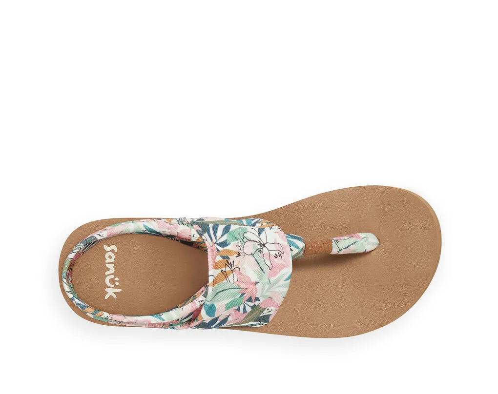 Sanuk Sling ST Tropical Sandal-Pink/Green