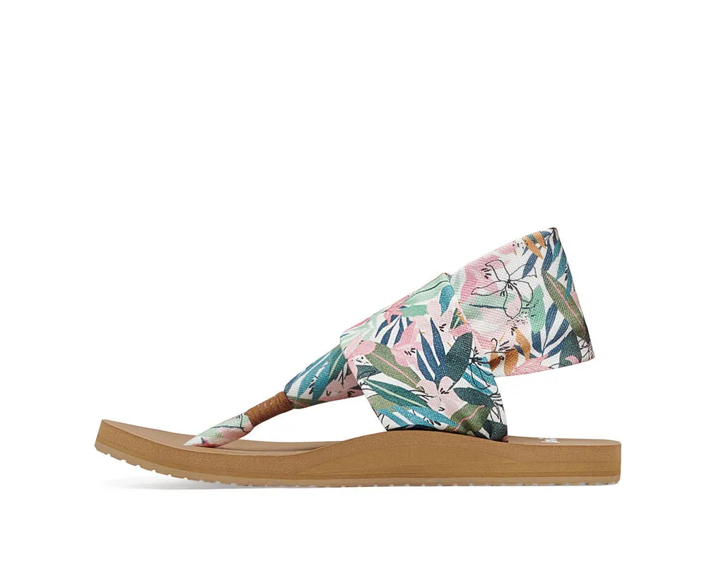 Sanuk Sling ST Tropical Sandal-Pink/Green