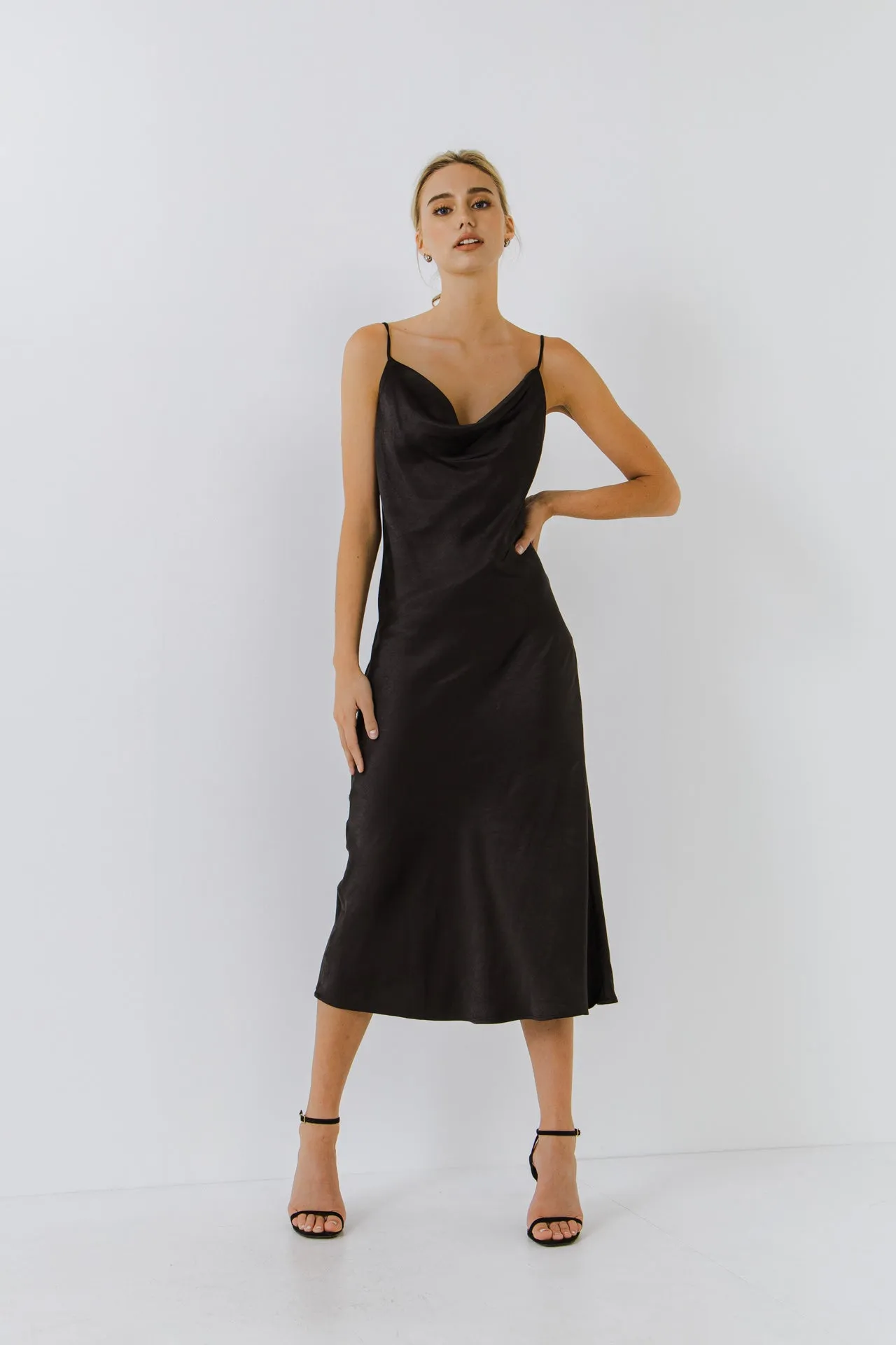 Satin Midi Dress