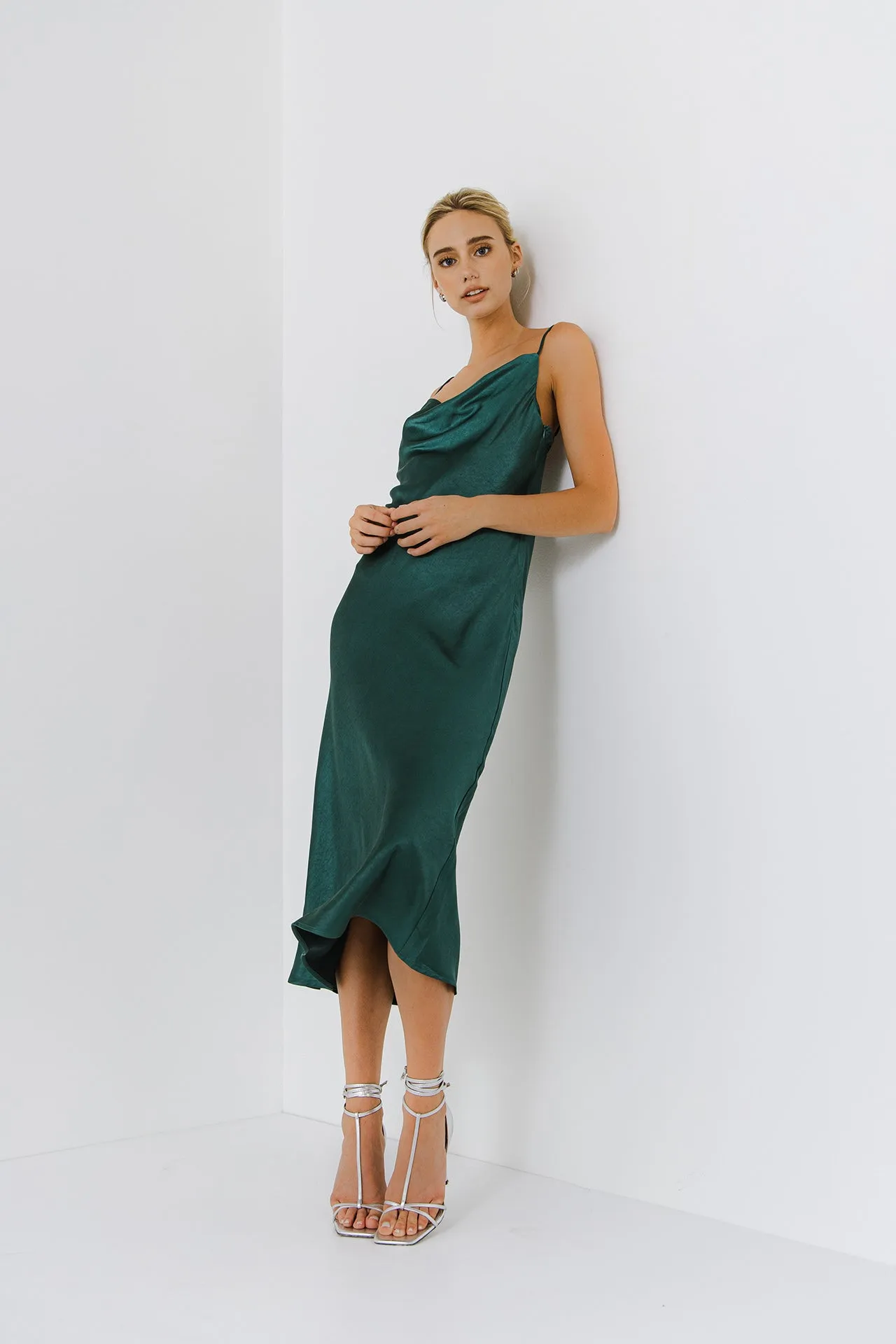 Satin Midi Dress