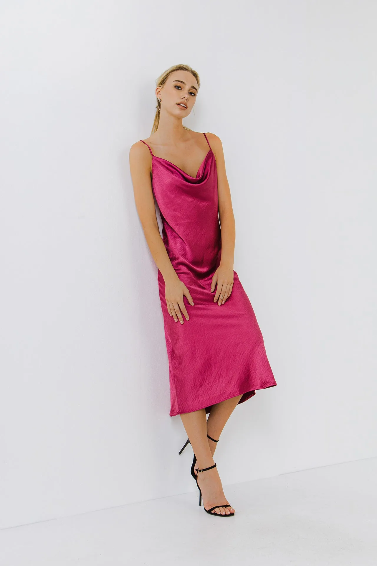 Satin Midi Dress