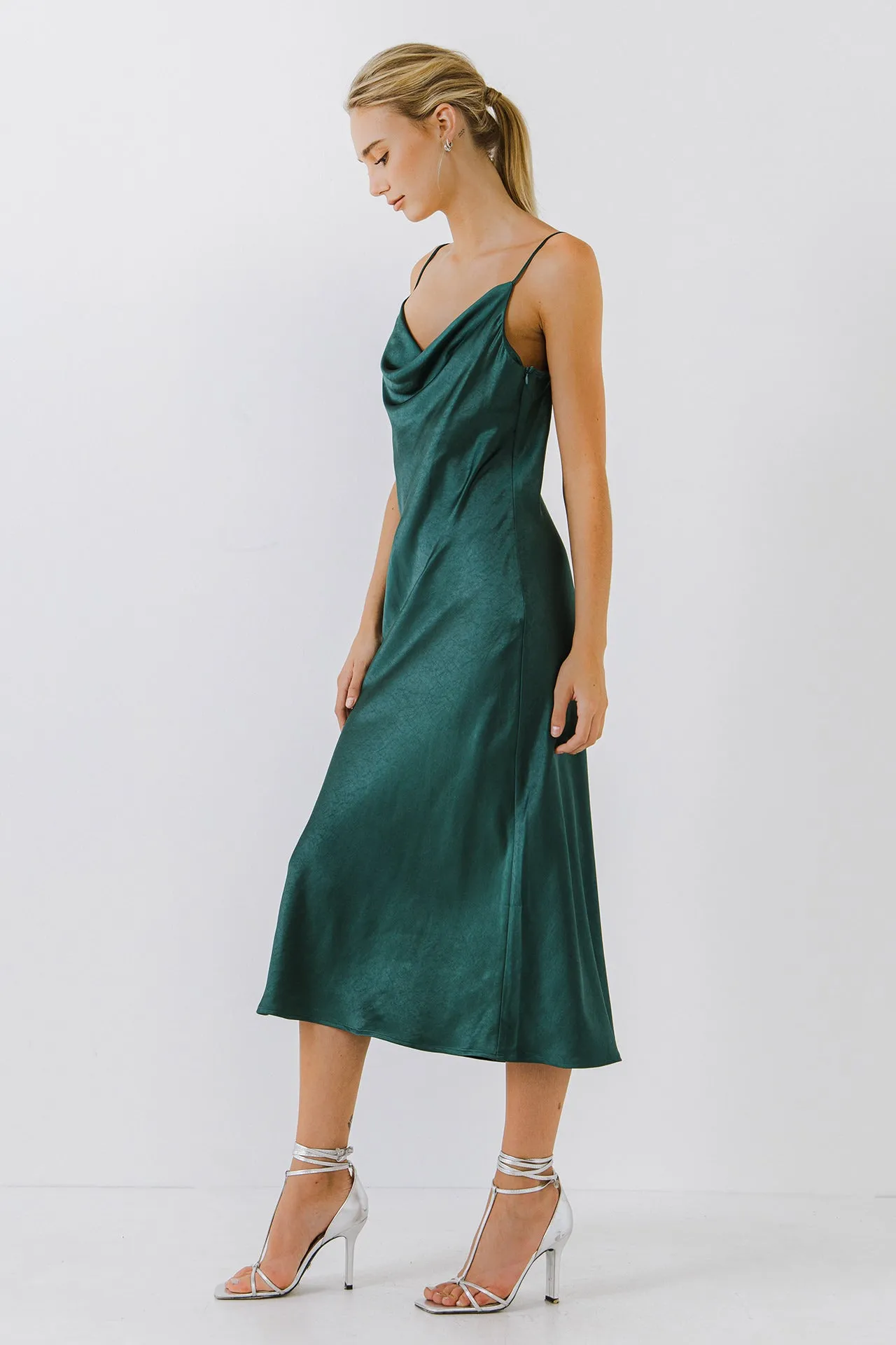 Satin Midi Dress