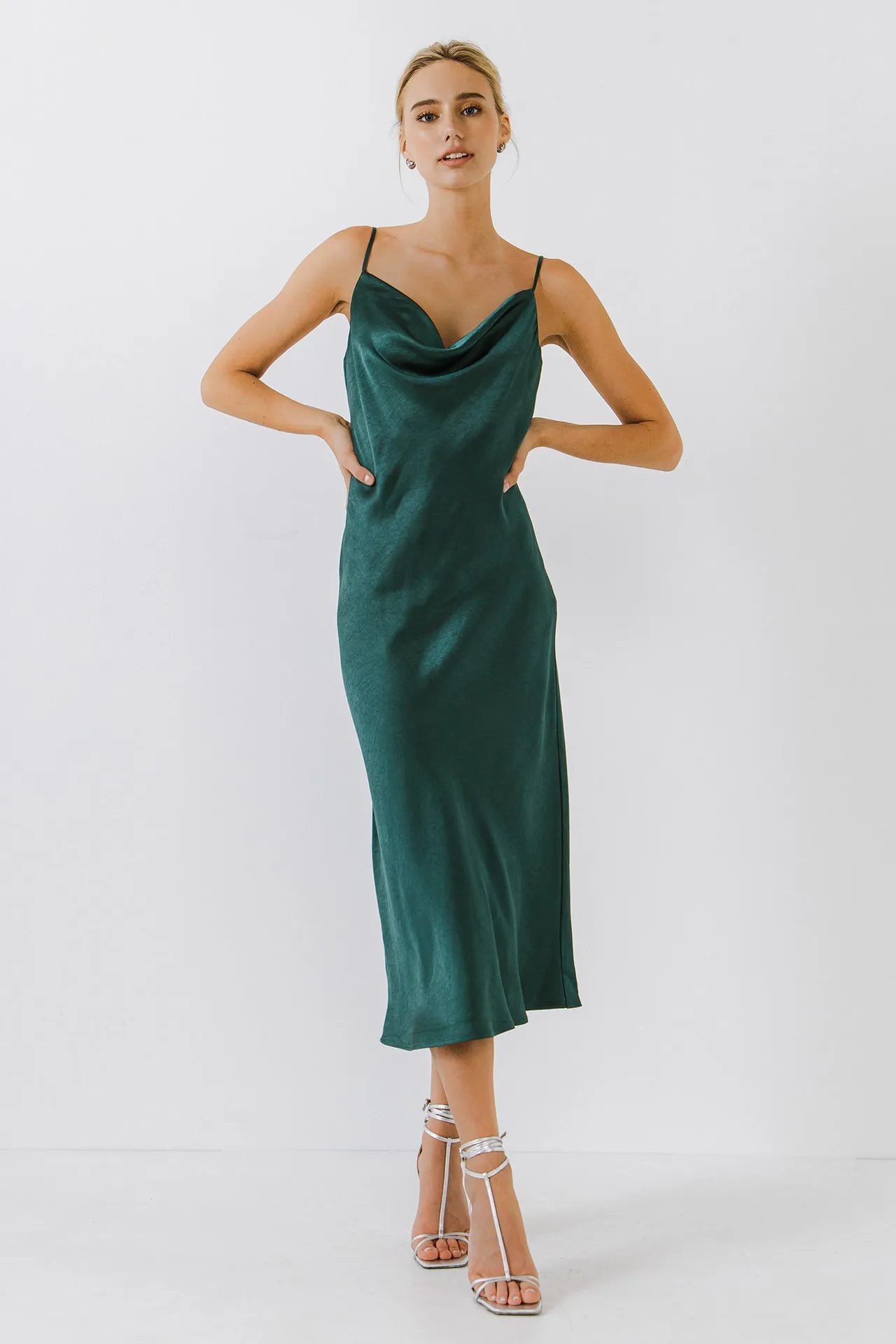 Satin Midi Dress