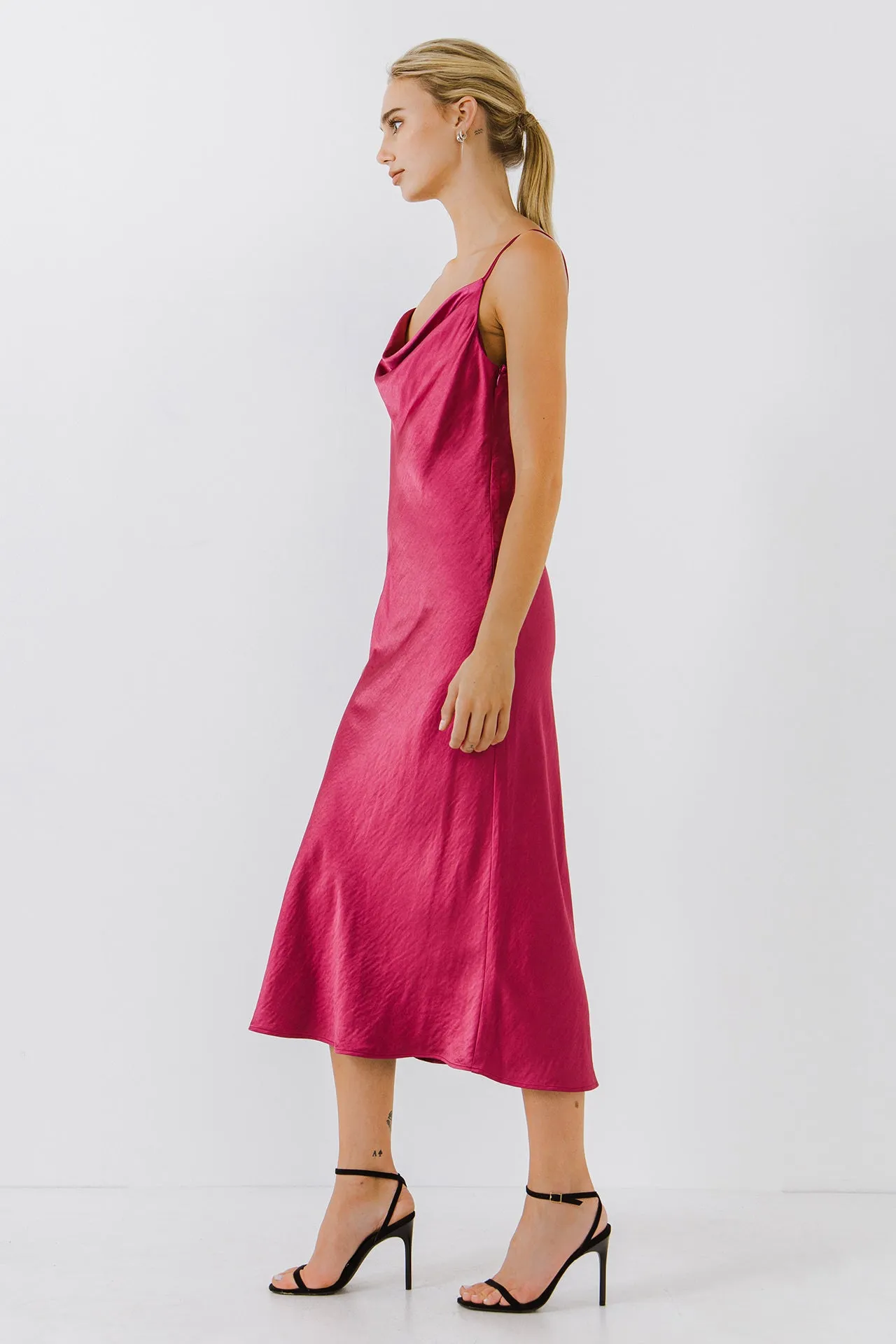 Satin Midi Dress