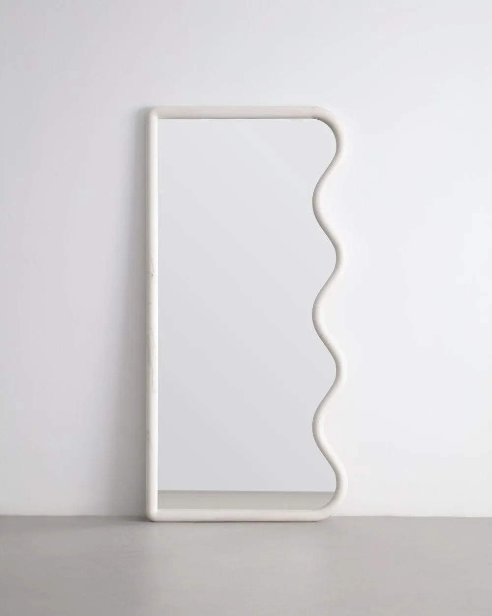 Squiggle Full Length Mirror in Bleached Maple