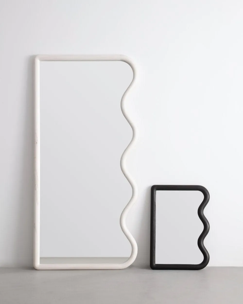 Squiggle Full Length Mirror in Bleached Maple