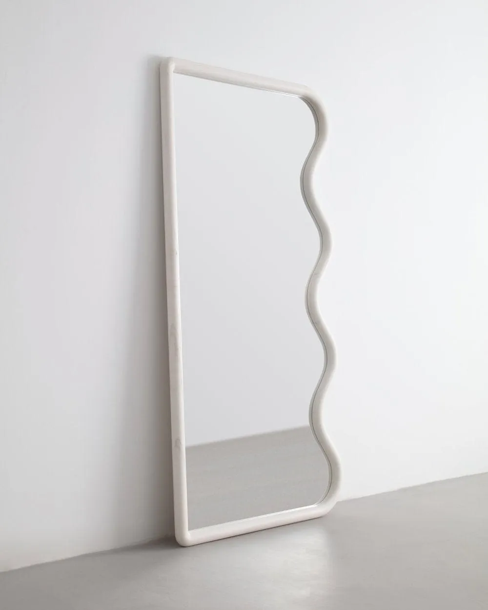 Squiggle Full Length Mirror in Bleached Maple