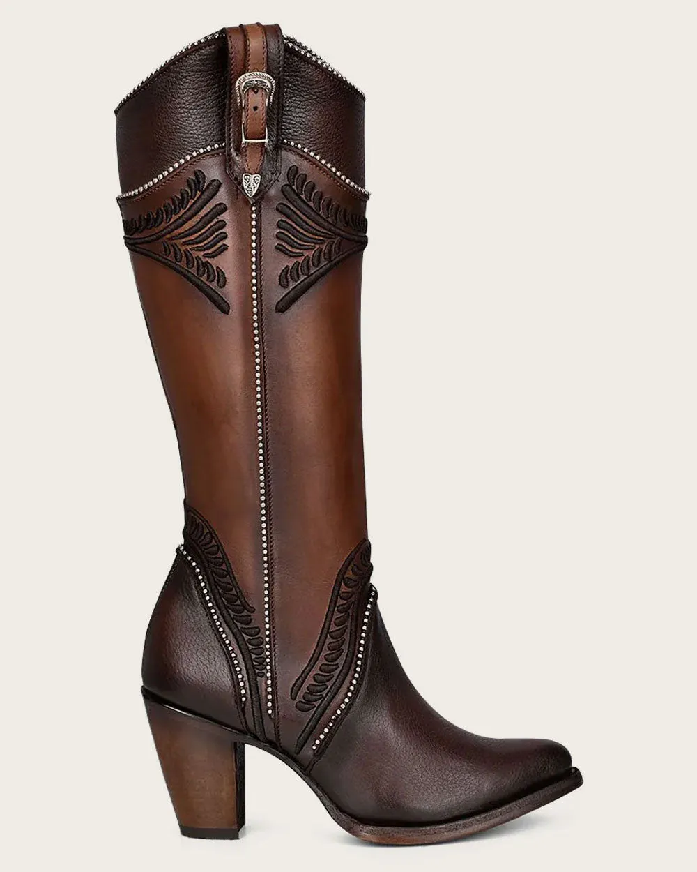 Tall embroidered honey boot