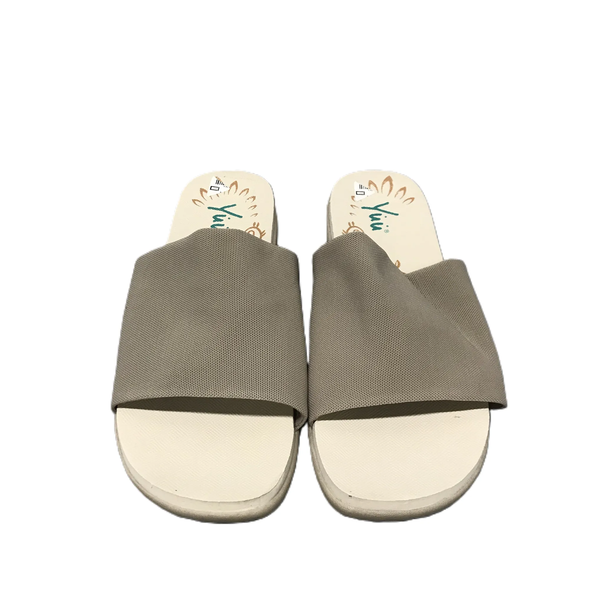 Taupe Sandals Flats By Yuu Collection, Size: 8.5