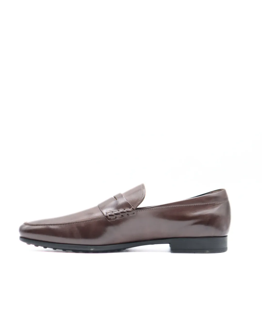 Tods Mens Brown Leather Mocassino Loafer Shoe