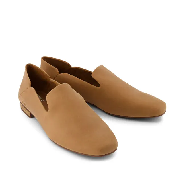 Toms Lara Brown Leather Flat