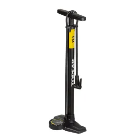 Topeak Joeblow Urban Ex Floor Pump - Steel Barrel / Plastic Base  3.5" Base Mount Gauge 120 Psi /8 Bar Smarthead BLK/Sand