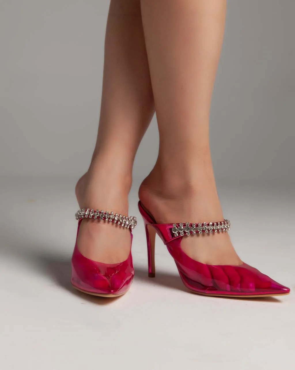 Transparent Mules - Sandals - Pink