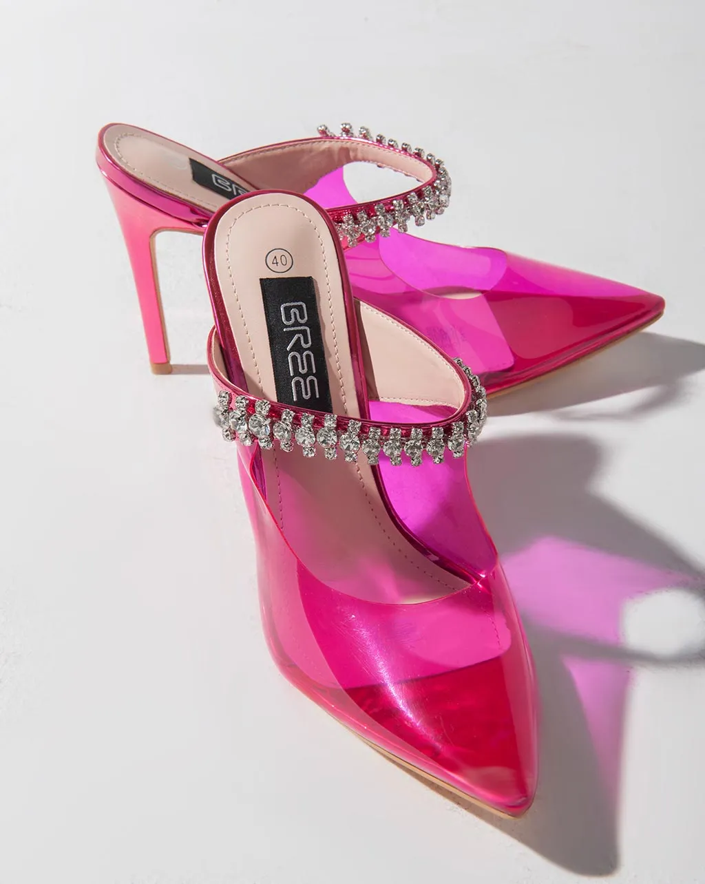 Transparent Mules - Sandals - Pink