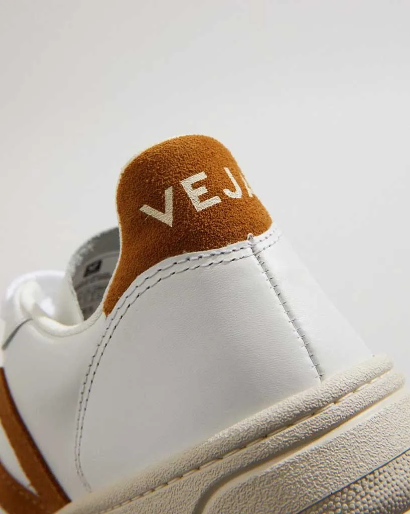 V-10 Leather - Extra White/Camel