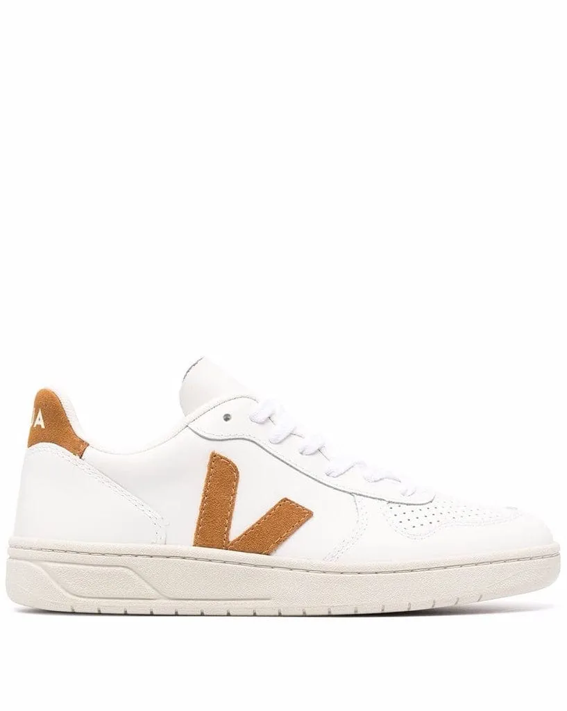 V-10 Leather - Extra White/Camel