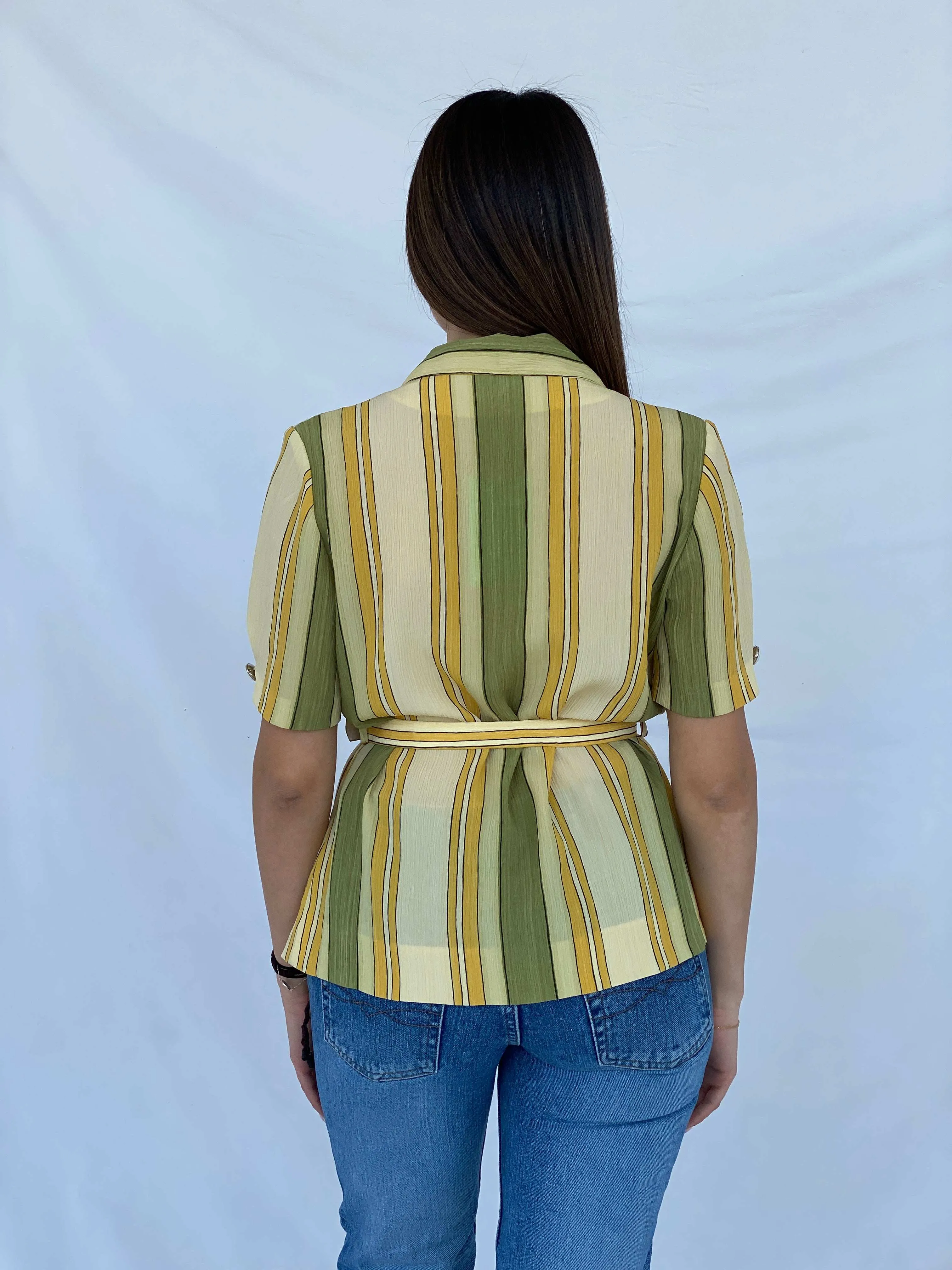 Vintage Christian Michel Striped Shirt - Size M