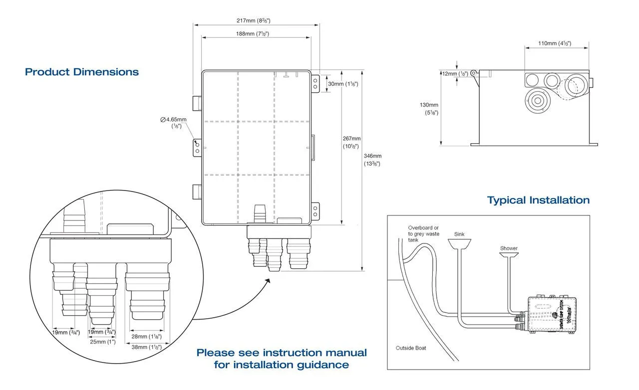 Whale Shower Sump System  - 2 Sizes