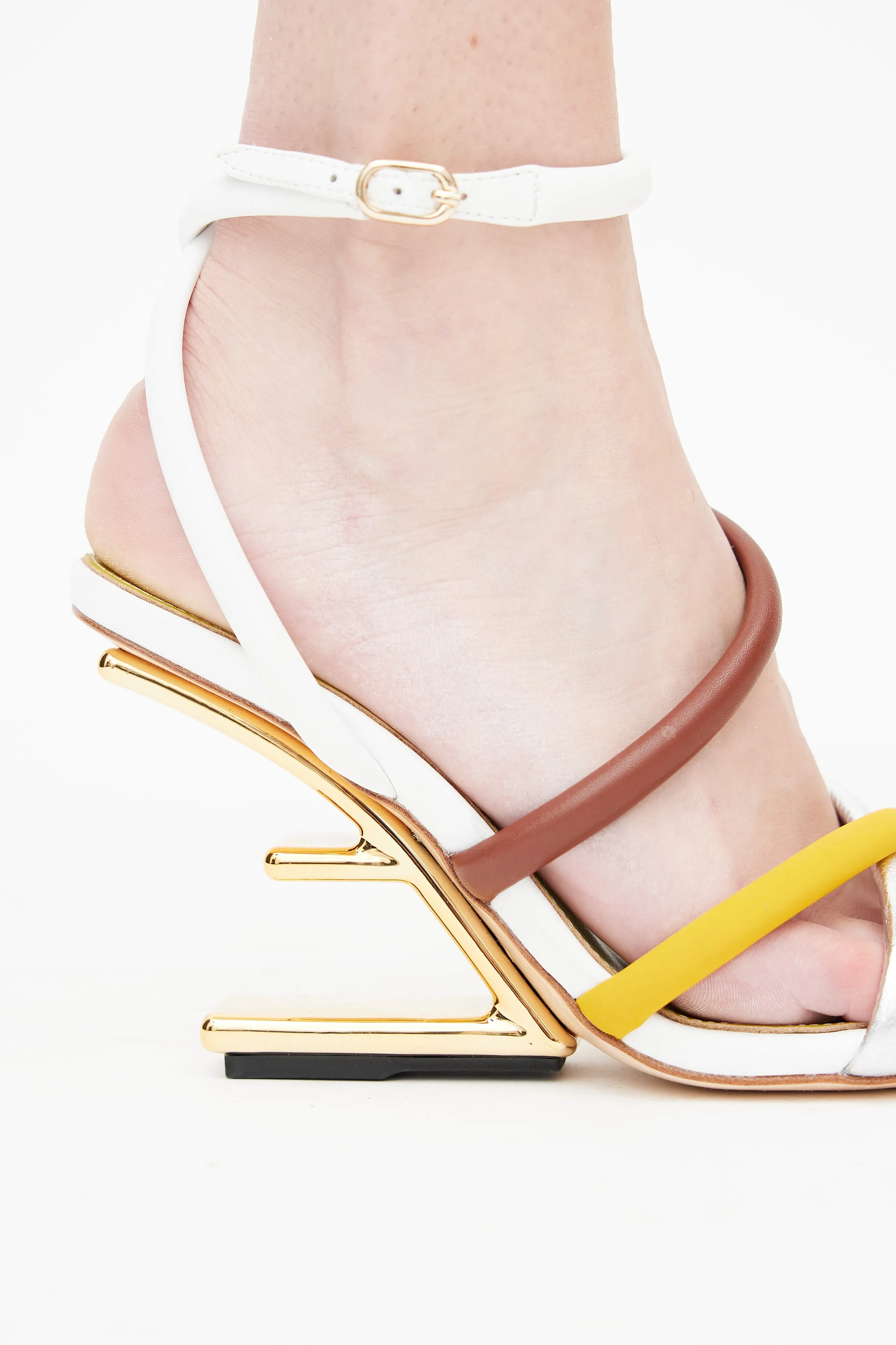 White & Multicolour First Strappy Sandal