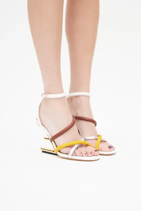 White & Multicolour First Strappy Sandal