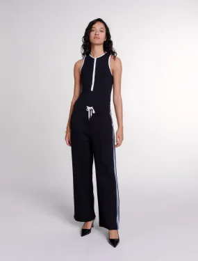 Wide-leg striped jogging bottoms