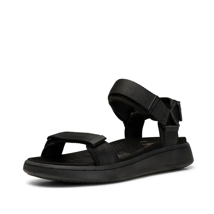 Woden Line Women's 3 Strap Sandal Black