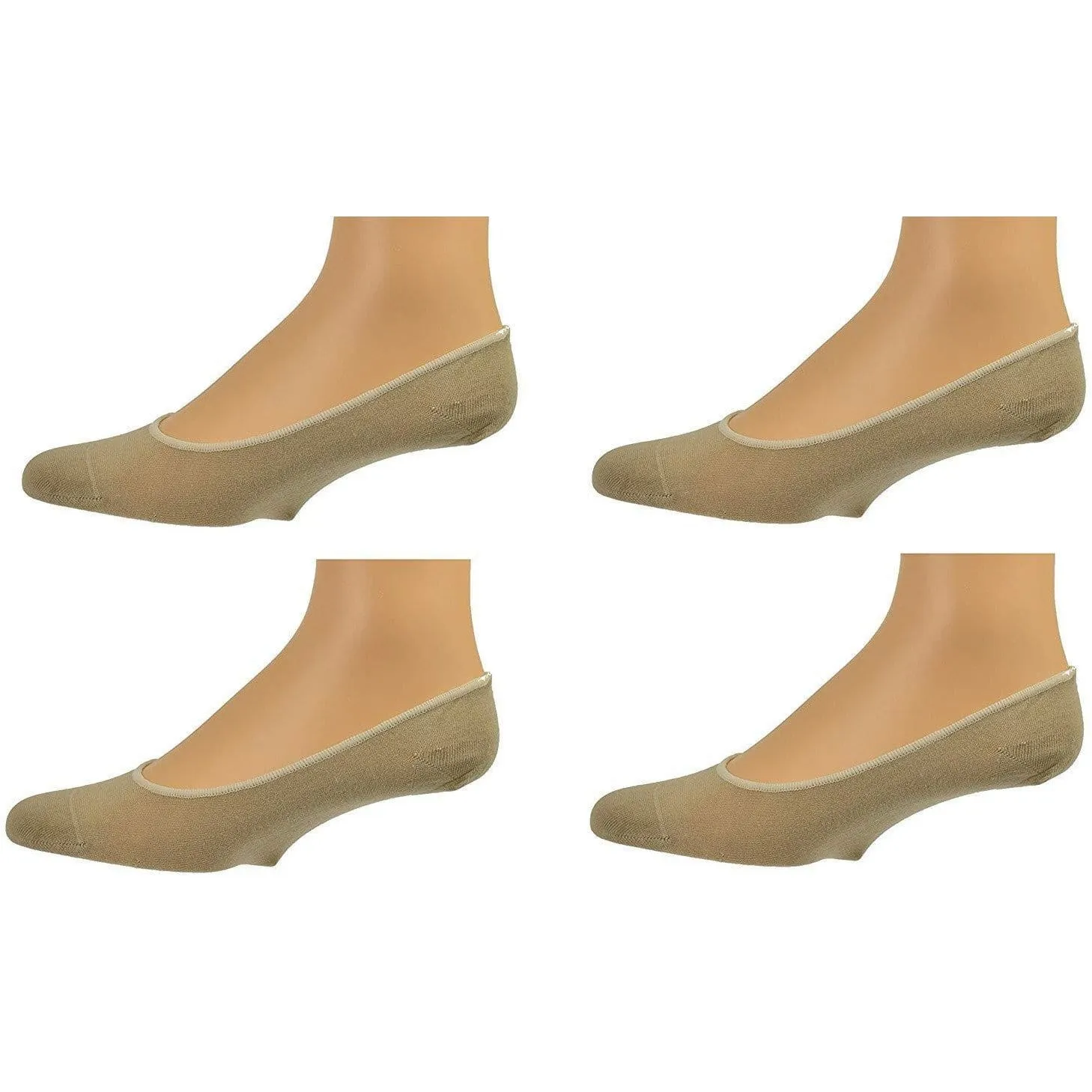 Women Premium Bamboo No Show Low-Cut Seamless Toe liners Socks-4 Pairs