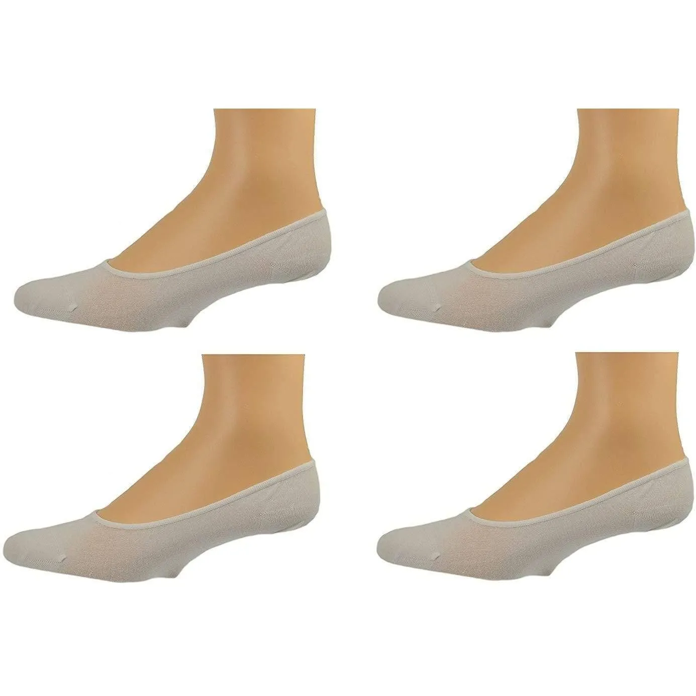 Women Premium Bamboo No Show Low-Cut Seamless Toe liners Socks-4 Pairs