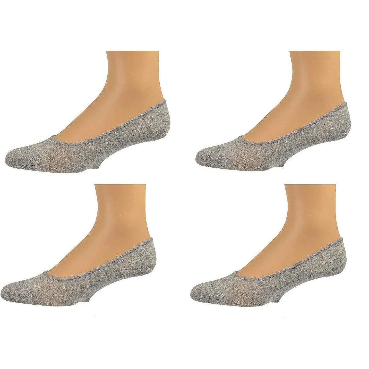 Women Premium Bamboo No Show Low-Cut Seamless Toe liners Socks-4 Pairs