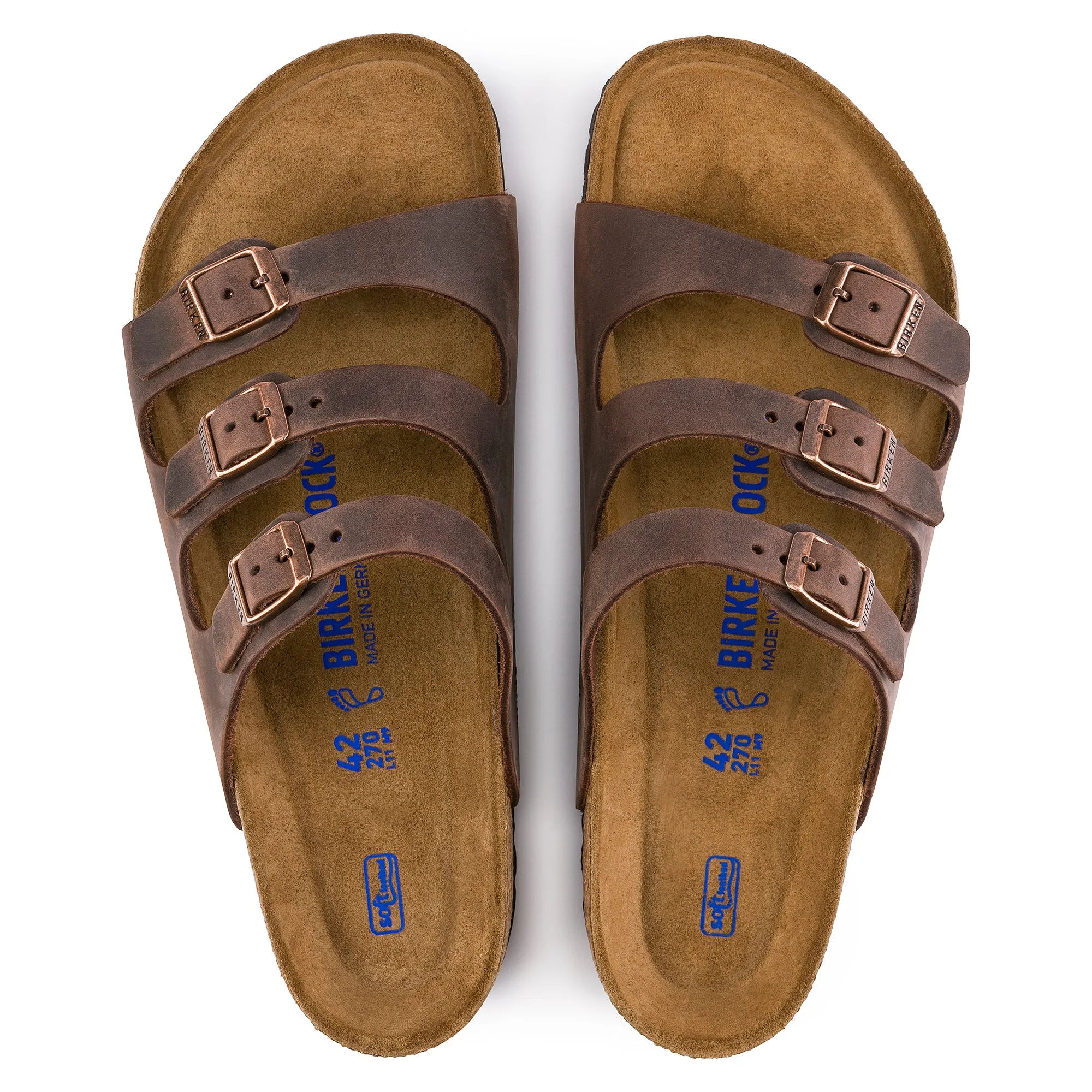 Women's Birkenstock Florida Soft Footbed Oiled Leather Color: Habana