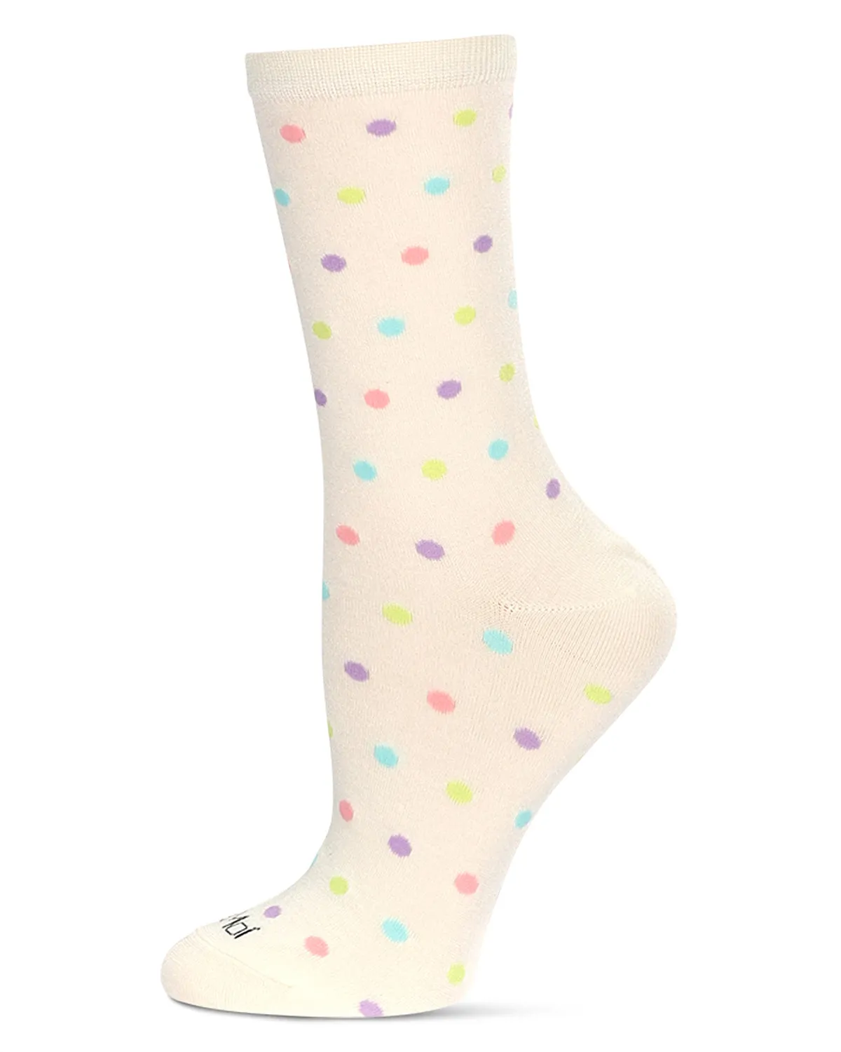 Women's Multi Dots Bamboo Crew Socks