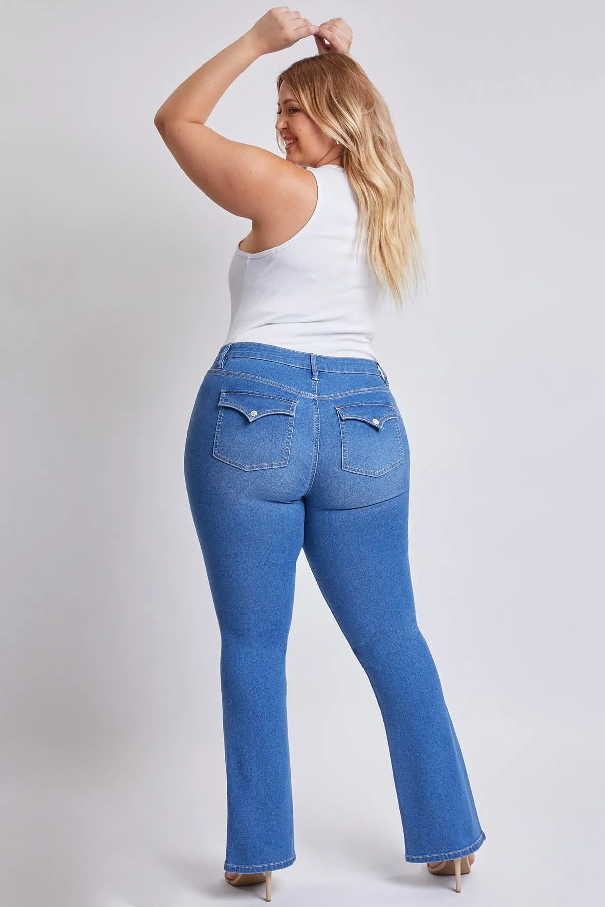 Women's Plus Size Sustainable Mid Rise Boot Cut Jeans