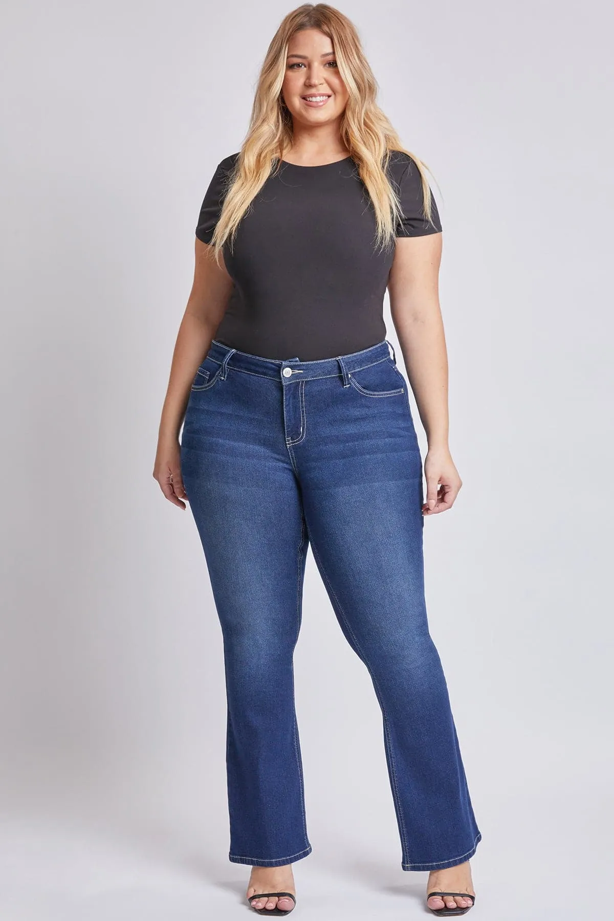 Women's Plus Size Sustainable Mid Rise Boot Cut Jeans