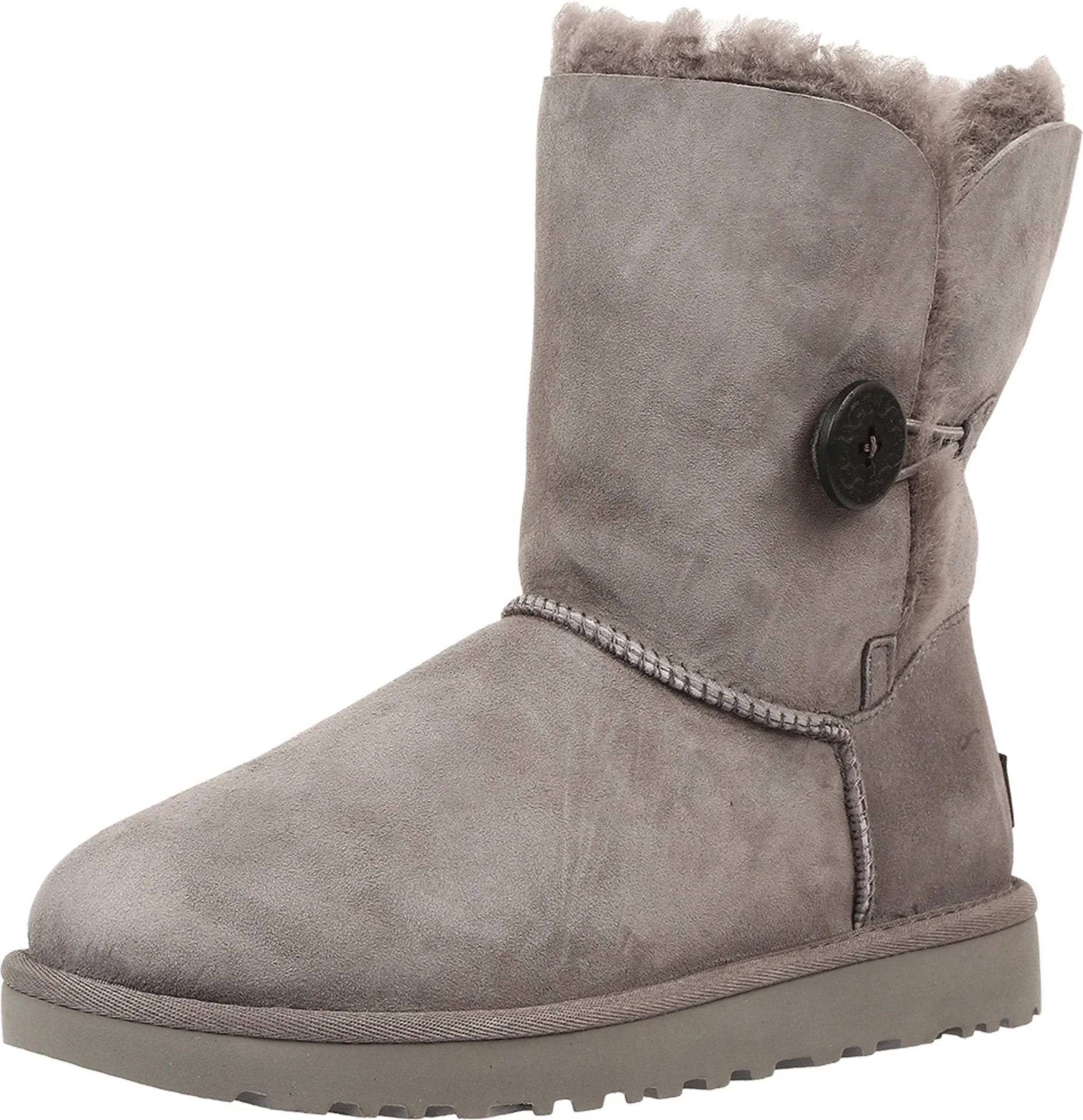 Women's Shoes UGG BAILEY BUTTON II Twinface Sheepskin Boots 1016226 GREY